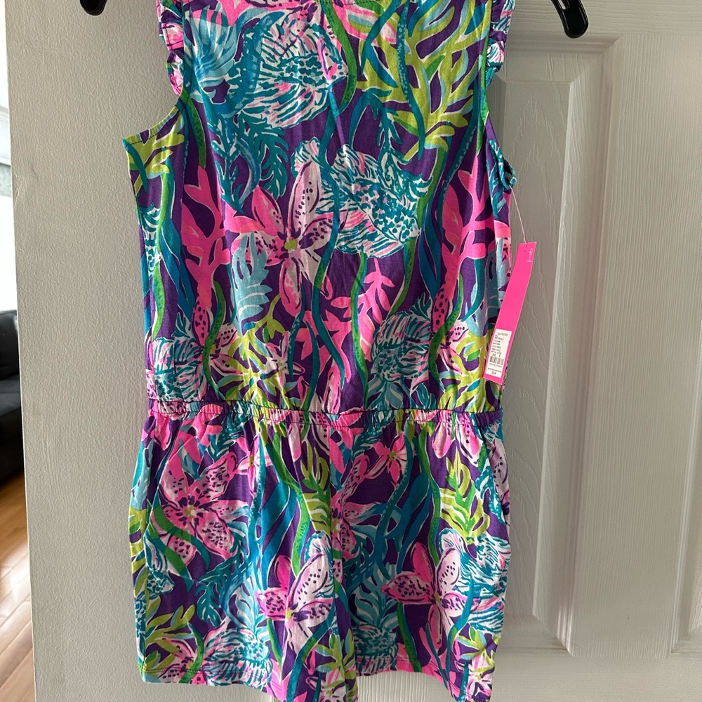 Lilly Pulitzer NWT Girls Purple Romper Size XL